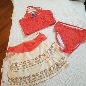 Disney Moana 3 piece swim suit